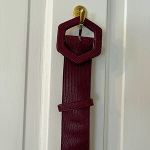 Alice + Olivia Hexagon Snakeskin Belt